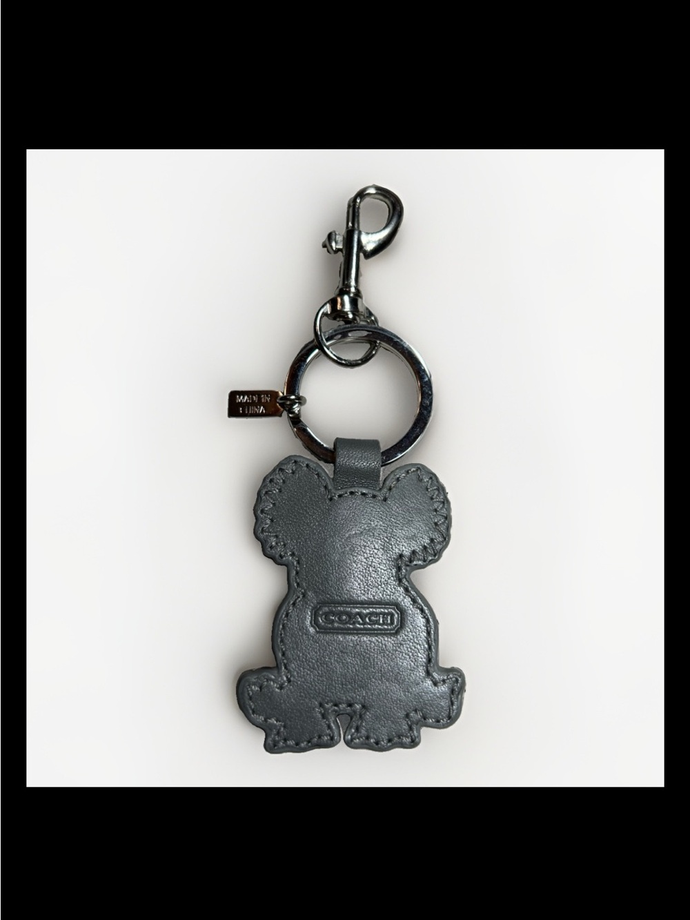 Coach Koala Bear Bag Charm Gray Leather, Haircalf-2007 Style: #92326 Limited Ed. - Picture 2 of 2